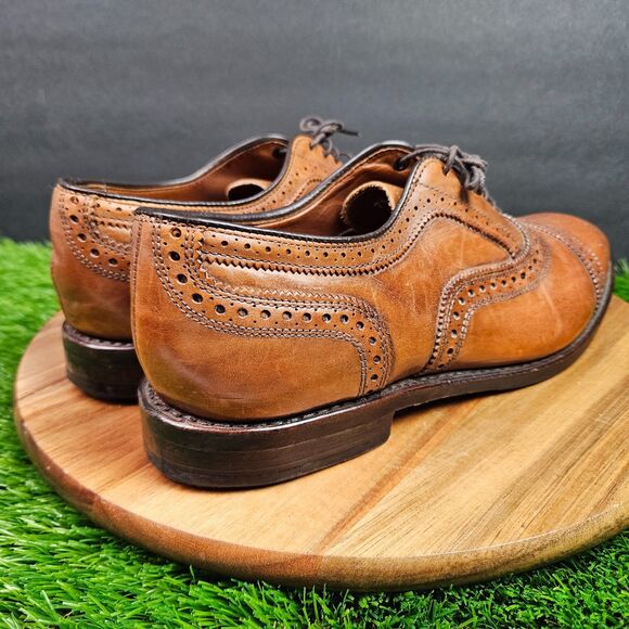 Brooks Brothers Walnut Brown Leather Medallion Cap Toe Men Size 7.5 D Lace Up main image 11